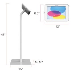 Elevate II Floor Stand Kiosk til iPad 10.9-inch 10th Gen (Hvid)