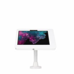 Elevate II Flex Drill Down Countertop Mount Kiosk for Surface Go 3 | Go 2 | Go (White)