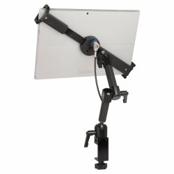 LockDown Universal C-Clamp Dual Arm Mount with Key Cable Lock for 10-inch to 13-inch Tablets
